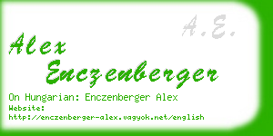 alex enczenberger business card